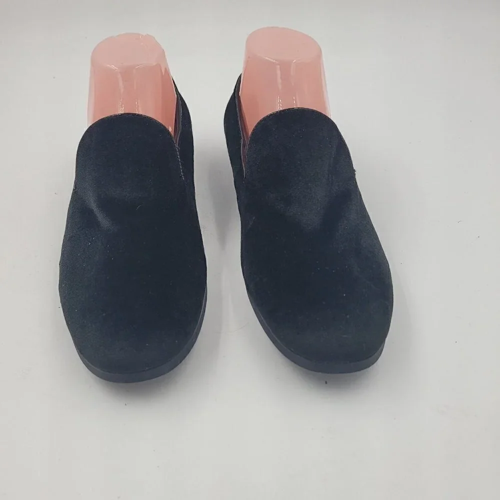 NEW VITTORIO RUSSO Pierre Slip-On Black Velvet Loafer Shoe Men's Size 7.5